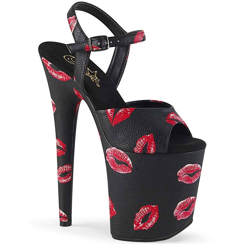 Pleaser - FLAMINGO809KISSES Sandale à bride à la cheville, Pole dance chaussures - Noir Product image